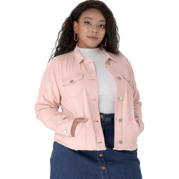 ChaqueDe MezclilDeshilachaCon Frente Lavado Clásico PaMujer De TalGrande Ro1X