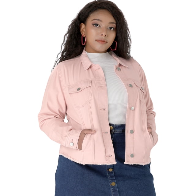 ChaqueDe MezclilDeshilachaCon Frente Lavado Clásico PaMujer De TalGrande Ro1X
