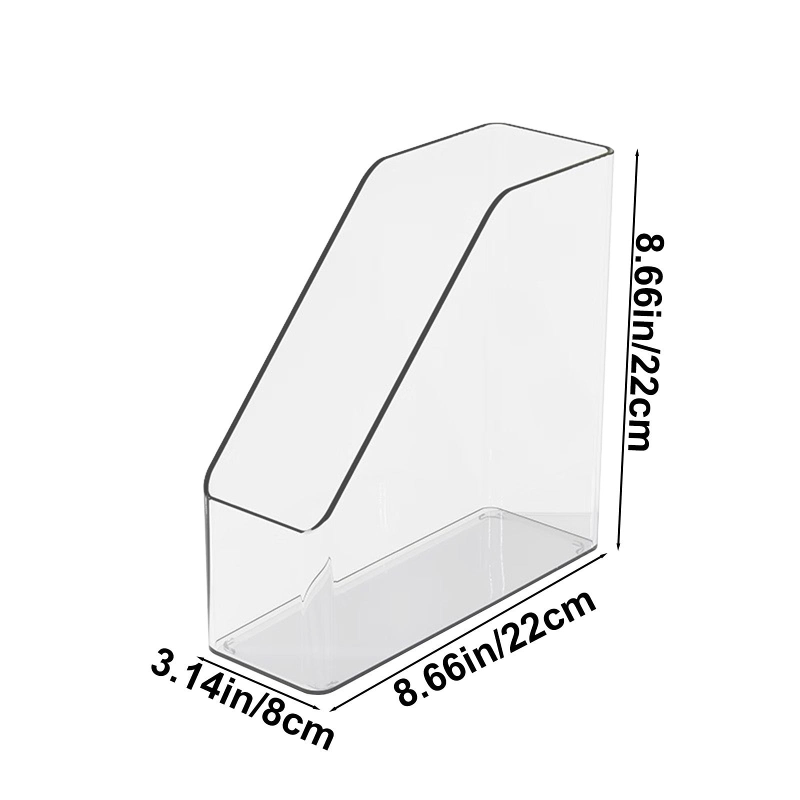 Yoziaaoa 5 pcs Acrylic Magazine Holder Desk Organizer Workspace Sorters，Clear Bookend File Sorter Holder，Folder Rack, Office Accessories Organization Storage