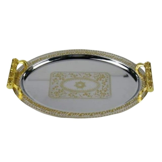 Bandeja ovalada multiusos con asas para servir, bandeja para postres de frutas, bandeja decorativa M