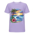 thumbnail image 5 of Miqool Mens Graphic T-Shirts Crew Neck Short Sleeve Hawaiian Tropical Palm Tree Floral Tees Tops Muscle Slim Fitted Workout Athletic Gym Shirts, 5 of 5