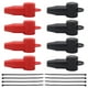 thumbnail image 5 of 8 piezas de cubiertas de terminales genéricas, cubierta de arranque de poste de terminal, bloques de conexión de energía Negro Rojo, 5 of 9
