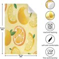 thumbnail image 5 of Tropical Fruits Bright Orange Tea Towels 4 Pack Lemon Fresh Kitchen Dish Cloth with Hanging Loop, 18"x28" Lint-Free Absorbent Towel for Kitchen Drying Wiping and Cleaning, 5 of 7