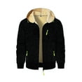 thumbnail image 3 of Xzbqbs Men's Track Jacket Full Zip Fleece Lined Sherpa Winter Hooded Coat Slim Drawstring Lightweight Workout Running Sweat Jackets, 3 of 5