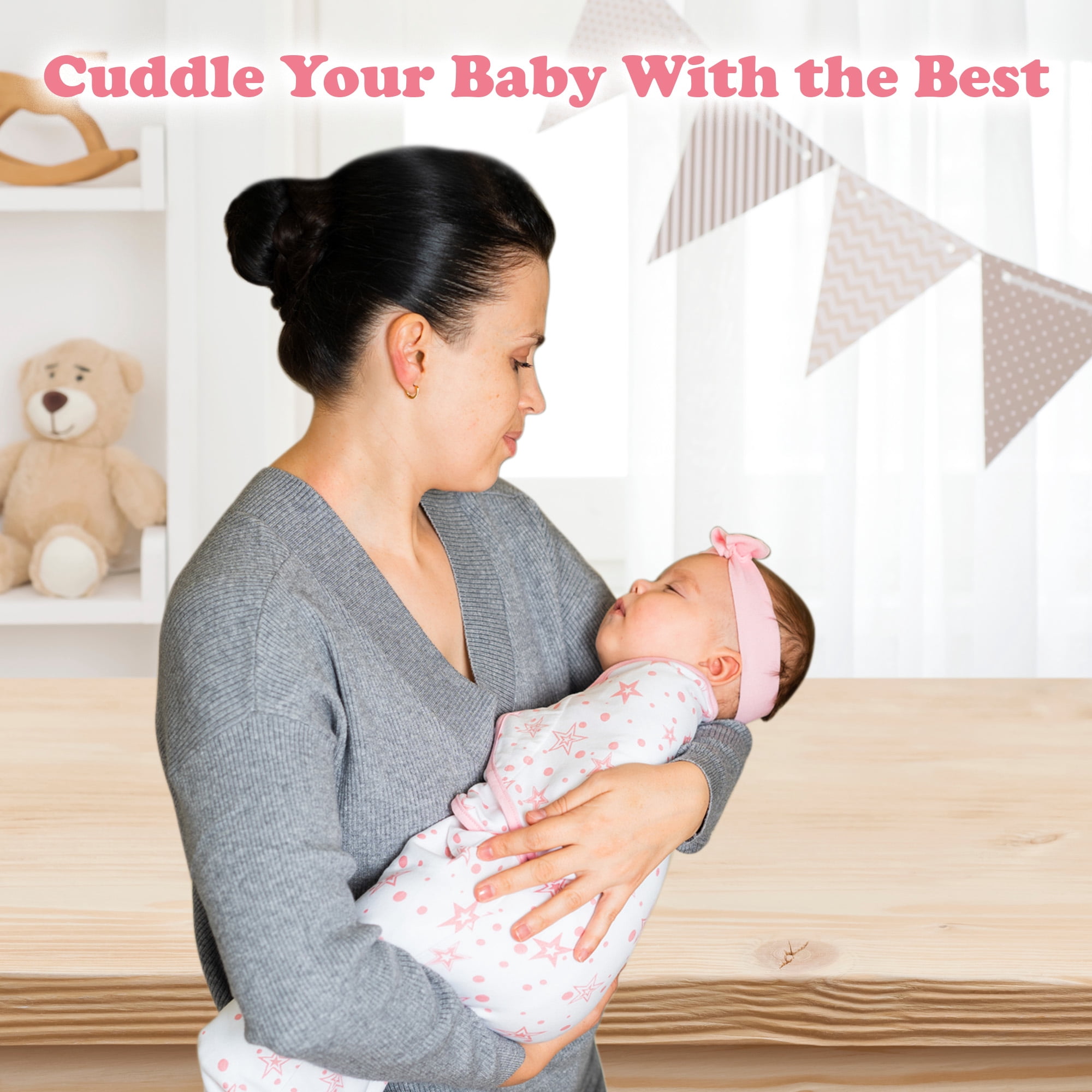 Bublo Baby Preemie Swaddles 4-7 lbs - 3-Pack Premature Babies Swaddle Sleep Sack - Organic Cotton - Premature Infant Sleeping Sack - Easy Adjustable Baby Swaddle Blanket Wrap