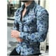 thumbnail image 2 of Camisas De Manga Larga Con De Flores 3d Casual Hombre, 2 of 4