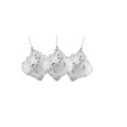 thumbnail image 2 of 3ct White and Silver Shatterproof Rhinestones Embellished Glitter Christmas Onion Ornaments 3", 2 of 2