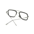 thumbnail image 5 of Tony Stark Aviator Sunglasses - Silver & Black Frame / Clear Lens, 5 of 6