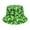 Green1, variant on Irish Flag Clover Print Bucket Hat With Green White And Orange Shamrock Pattern Lightweight Adjustable St. Patrick'S Day Festival Party Hats