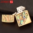 thumbnail image 4 of Bbsisgo Kerosene lighters, Candle lighters, Gift lighters for men and women(Without fuel),朴实彩贝亮铬, 4 of 6