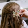 thumbnail image 4 of Dengmore Gift Moving Butterfly Hairpin Children Girl Rhinestone Three dimensional Flying Butterfly Hairpin Hairpin Hair Accessories Gift For Women Green, 4 of 5
