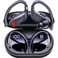 thumbnail image 1 of Auriculares Inalámbricos Auriculares Deportivos Bluetooth 5.3, Auriculares Inalámbricos con Tiempo de Reproducción de 120 Horas, Micrófono Incorporado para Auriculares Estéreo con Ganchos para las Orejas, Resistente Al Agua ipx7, Pantalla de Doble Potencia para Deportes, 1 of 6