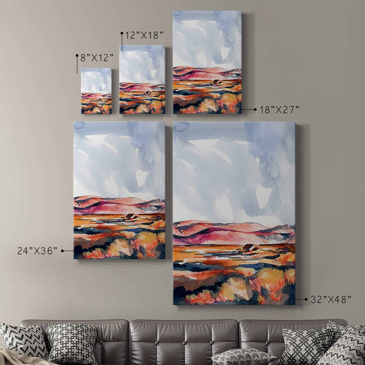 Chromatic Landscapes I Premium Gallery Wrapped Canvas - Ready to Hang