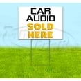 thumbnail image 1 of Car Audio Sold Here (18" x 24") Yard Sign, Includes Metal Step Stake, 1 of 6