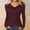 Wine, variant on WTXUE Cowl Neck Ribbed Knit Pullover Sweaters for Women Slim Fit Ribbed Basic Casual Tee Tops Long Sleeve Shirts Trendy Blouses Going Out Crop Tops Basic T-Shirts Soft Comfortable Tee Shirts Black L