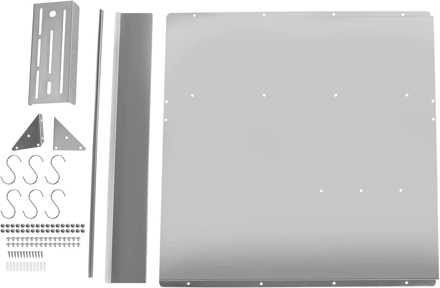 Miumaeov 30"x30.7 inch Stainless Steel Kitchen Backsplash Range Hood Wall Shield 6 Hooks
