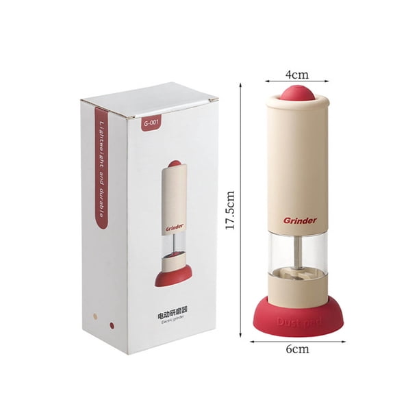 Molinillo eléctrico de pimientos con núcleo cerámico - recargable USB-C, ajuste de grueso para pimienta recién molida, ideal para cocina, camping y barbacoa