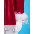 thumbnail image 6 of MSemis Kids Girls Christmas Santa Costume Shiny Sequins Leotard Dance Dress Red 8, 6 of 7