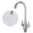 thumbnail image 3 of Ymiko Kitchen Accessories,G1/2 Thread Copper Faucet Hot Cold Water Outlet 360 Degree Rotation for Kitchen Vegetables Basin,Mixer Tap, 3 of 10