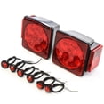 thumbnail image 2 of Red Hound Auto Led Pair Trailer Square Tail Light under 80 inches & (6) 3/4 inches Red Side Marker Lights, 2 of 7