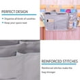 thumbnail image 5 of Bedside Storage Organizer, Bedside Caddy Hanging Storage Bag with 8 Pockets for Bunk Dorm Rooms and Hospital Bed Rails (Grey), 5 of 6