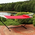 thumbnail image 5 of Sunnydaze 2-Person Quilted Polyester Spreader Bar Hammock with Pillow, 440 lb Capacity - Red, 5 of 8
