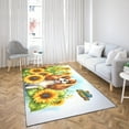 thumbnail image 4 of Cavalier King Charles Spaniel Hello Summer Sunshine Sunflowers Spring retro vintage Indoor Rug Dog Lover Gifts Carpet Living Bed Room Sofa Home Decor - 00008, 4 of 5