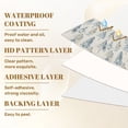 thumbnail image 6 of Woodland Peel and Stick Wallpaper 23.6in x 9.8ft Watercolor Pine Tree Soft Blue Beige Nordic Contact Paper Vinyl Waterproof Self Adhesive Wall Paper for Bedroom Shelf Cabinet Renter Friendly, 6 of 8