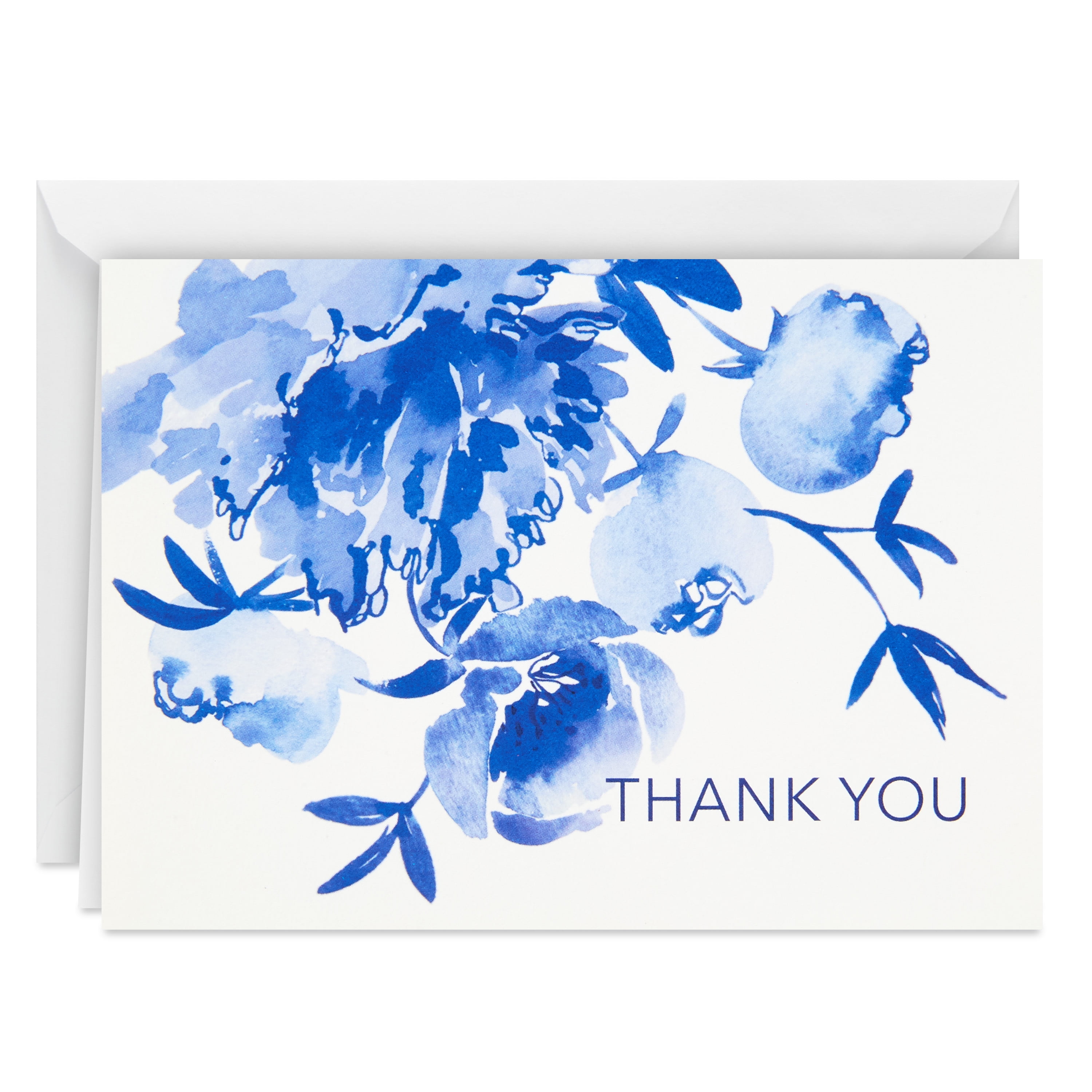Hallmark Blank Thank-You Notes, Blue Flowers, 24 ct.