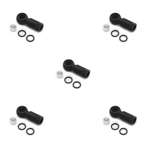Wosthever de aceite para bicicletas de montaña, cabezal de oliva, conectores de manguera de freno de disco hidráulico, accesorios de repuesto para Negro 5piezas Wosthever CBP204780