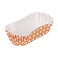 thumbnail image 5 of Panificio 1 oz Elliptical Polka-Dotted Hot Orange Paper Regular Baking Cup - Ridged - 3 1/2" x 1 1/2" x 3/4" - 200 count box, 5 of 11