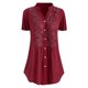 thumbnail image 1 of Pntutb Moda Mujer Casual Tallas grandes Encaje Sólido Manga corta Cuello en V Camisa Blusa tops Pntutb Pntutb-3025, 1 of 3
