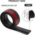 thumbnail image 2 of Door Draft Stopper Under Door Sweep for Bottom of Door Weather Stripping Noise Light Stopper Garage Window Gap Blocker Cold Air Insulation Door Seal Strip Strong Adhesive Black 39.4x1.9inch, 2 of 6