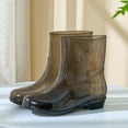 thumbnail image 2 of Bottes de Pluie Mode pour Femmes Durables Transparentes Confortables Légères Chaussures d'Extérieur, 2 of 3