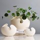 thumbnail image 1 of Florero de cerámica blanca Adornos Moderno Simple Europeo Suave Decoración para el hogar Muebles para la sala Florero Decoración para el hogar. Afortunado Sencillez, 1 of 5
