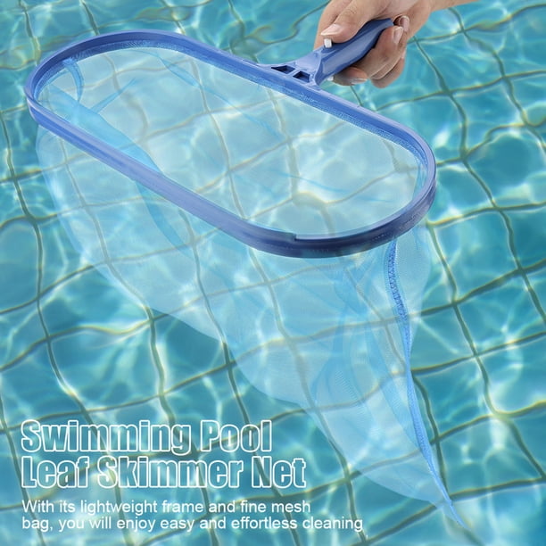 Red de espumadera para piscina, espumadera de hojas de plástico azul, espumadera de hojas para piscina, espumadera de piscina ultrasensible Jadeshay A
