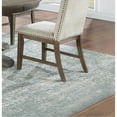 thumbnail image 4 of 2pc Upholstered Dining Chairs, Beige Color, Bronze Nailhead Trim, Solid Wood Frame, Vintage Charm Construction, Classic Design, 4 of 6