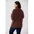 thumbnail image 6 of CASSIE LIZ Womens Sweaters Plus Size Fall Cardigans for Women Fashion Zip Up Brown Pullover Casual Two Way Zipper Oversized Lightweight Knit Holiday Winter Dressy XL 14W 16W, 6 of 10