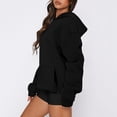 thumbnail image 6 of Delconic Women's Oversized Pink Hoodie Sweatshirt, Casual Long Sleeve Pullover with Pocket, Soft and Cozy for Everyday Wear Black XL, 6 of 8