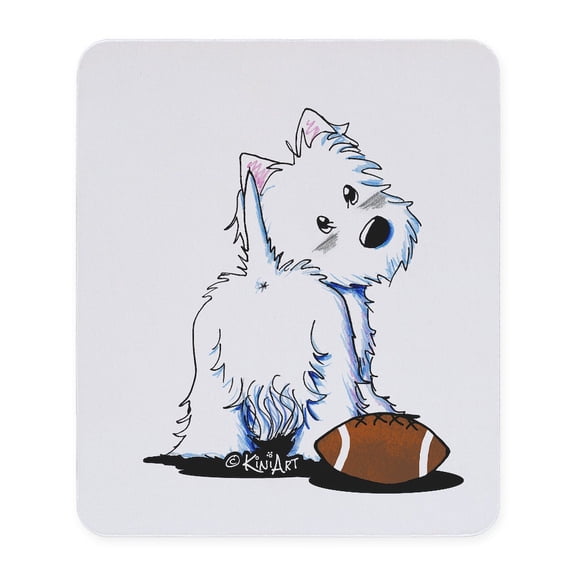 CafePress - Tailgating Westie Mousepad - Non-slip Rubber Mousepad, Gaming Mouse Pad