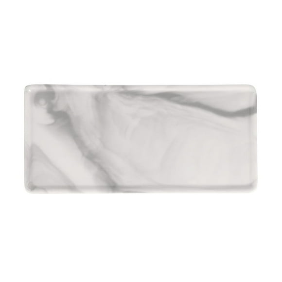 SNNROO Vanity Tray Bathroom Vanity Tray Ceramic Tray Desktop Cosmetic Organizer