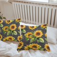thumbnail image 7 of Waterproof Throw Pillow Covers Set of 2, 16x16 Inch Sunflower Black Retro Decorative Pillowcases Outdoor Pillow Slip Cushion Covers Set for Couch Tent Spring Summer Flowers Botanical, 7 of 7