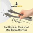 thumbnail image 5 of Impresserve 8.5" Disposable Plastic Silver Serving Tongs - 12 Count, 5 of 7