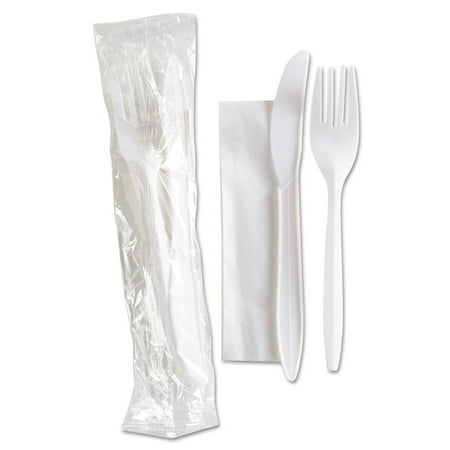 Cautery Kit - Wrapped Cutlery Kit w/Fork, Knife and Napkin, Individually Wrapped, 500/Carton