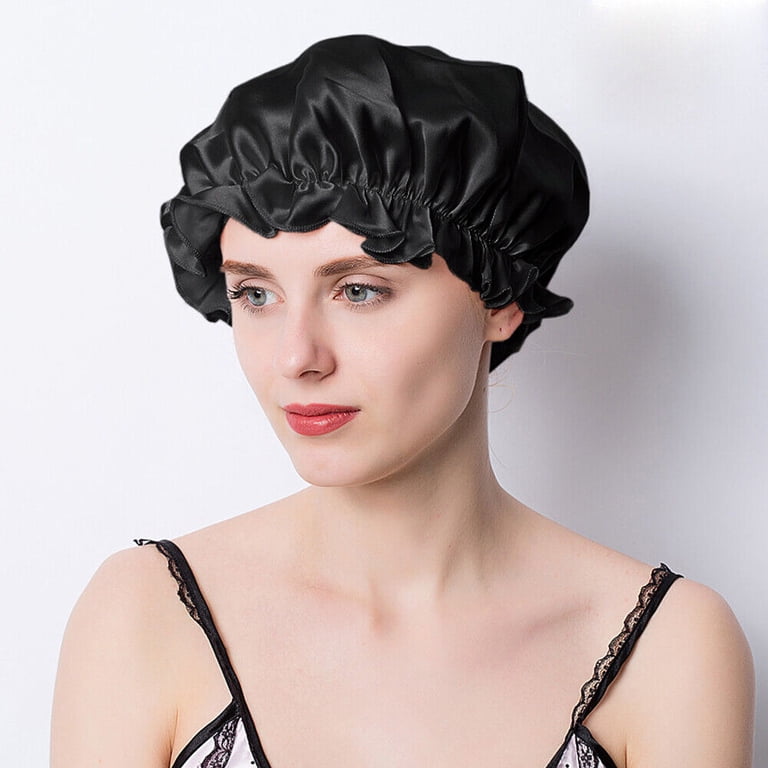 MEGICOT 100% Mulberry Silk Sleep Cap with Elastic Cord  display picture 1