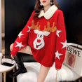 thumbnail image 2 of Suéter Señora Reno Suéter navideño 2023 Invierno Mujer suéter jersey Suéter suelto Mujer Invierno, 2 of 5