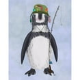 thumbnail image 3 of Fab Funky 20x24 Black Modern Framed Museum Art Print Titled - Penguin Fishing, 3 of 5
