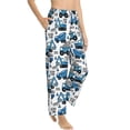 thumbnail image 2 of Xecao Blue Excavator Women's Straight Lounge Pajama Pants: The Epitome of Relaxed Sleepwear, 2 of 9