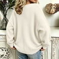 thumbnail image 6 of TGMDaai Plus Size Sweaters for Women V Neck Solid Color Long Sleeve Pullover Fall Winter Warm Top, 6 of 7