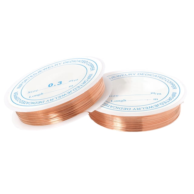Alambre de cobre para abalorios Qarigey 5 piezas bronce rojo 0.3 mm 15 m